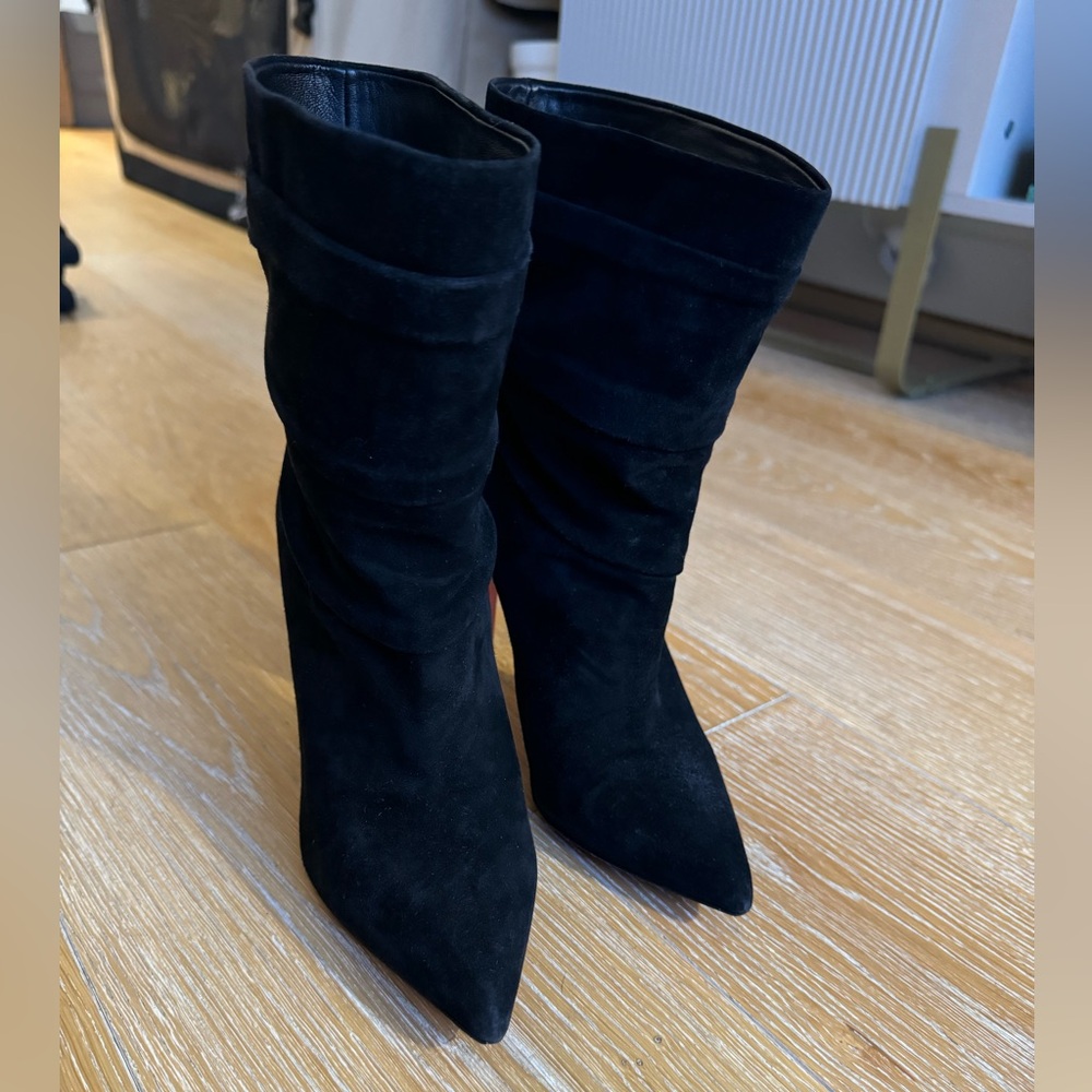Christian Louboutin Suede Ankle Bootie Size: 35